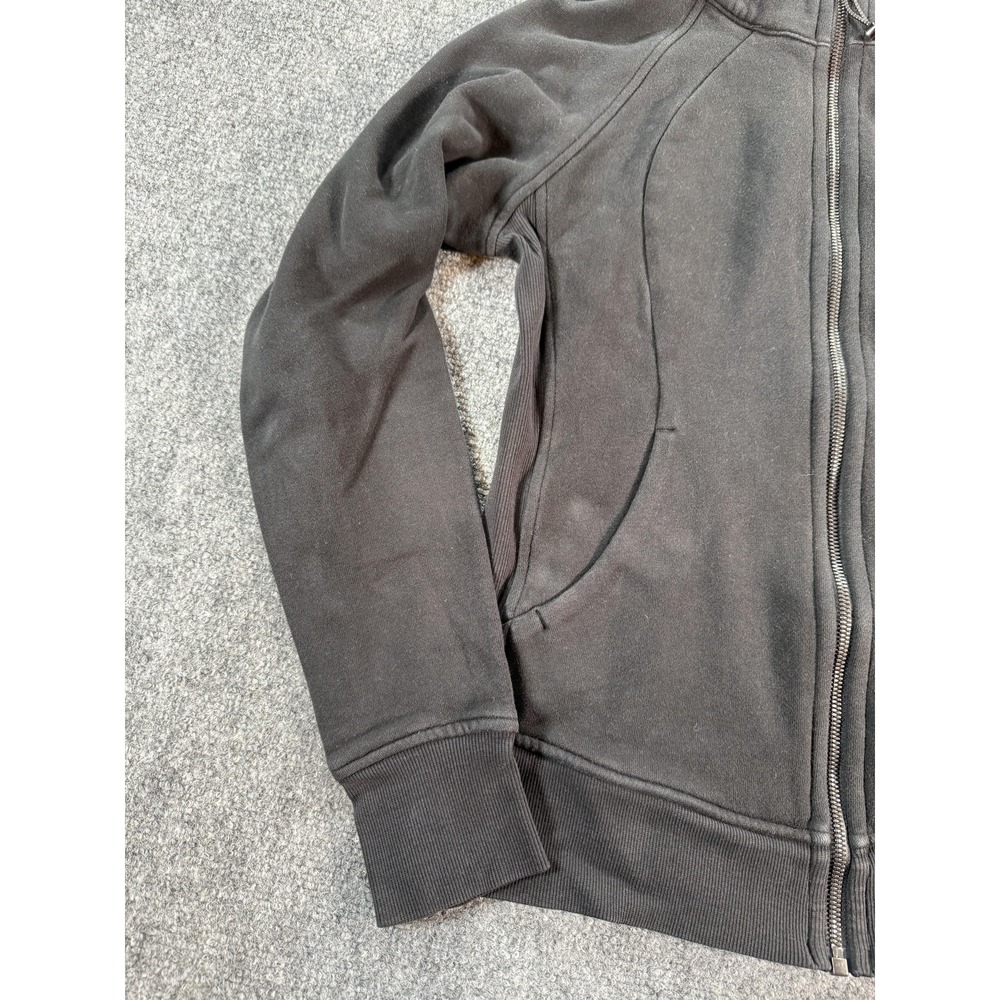 Lululemon Scuba Hoodie Womens Small Black Full‎ Zip Thumbholes Sweatshirt Logo - Picture 4 of 13